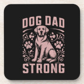 Dog Dad Strong Dog Dad Bier Onderzetter (Voorkant)