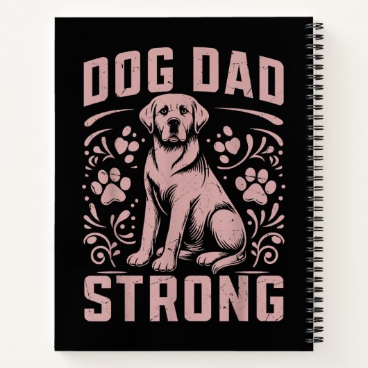 Dog Dad Strong Dog Dad Notitieboek (Achterkant)