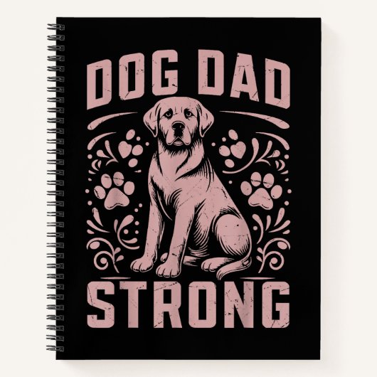 Dog Dad Strong Dog Dad Notitieboek (Voorkant)
