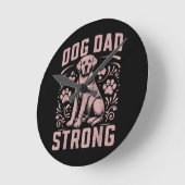 Dog Dad Strong Dog Dad Ronde Klok (Hoek)