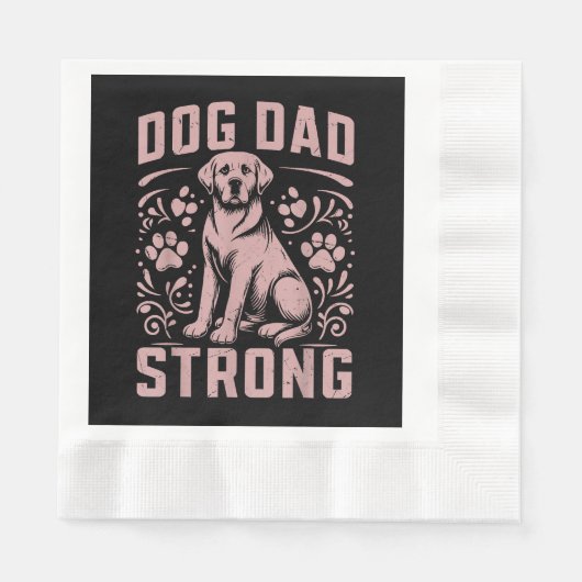Dog Dad Strong Dog Dad Servet (Voorkant)