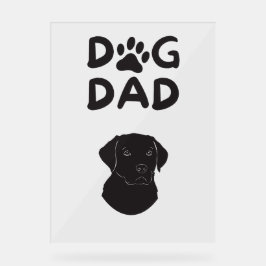 Dog Dad T-shirt | Funny Pet Lovers Tee Acryl Bord