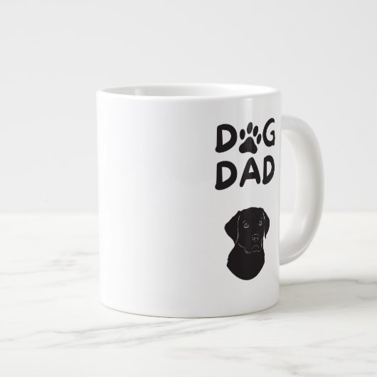  Dog Dad T-shirt | Funny Pet Lovers Tee  Grote Koffiekop (Voorkant rechts)