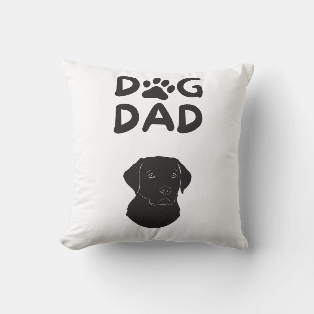  Dog Dad T-shirt | Funny Pet Lovers Tee  Kussen (Voorkant)