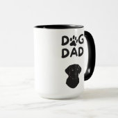 Dog Dad T-shirt | Funny Pet Lovers Tee Mok (Voorkant rechts)