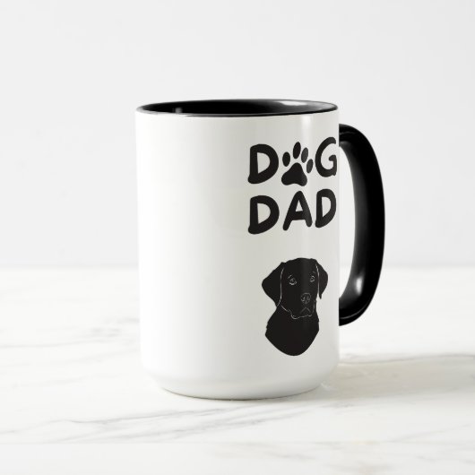 Dog Dad T-shirt | Funny Pet Lovers Tee Mok (Voorkant rechts)