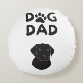 Dog Dad T-shirt | Funny Pet Lovers Tee Rond Kussen