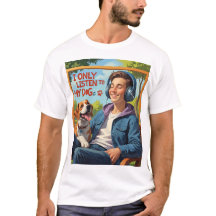 Dog Dad T-Shirt - Ik luister alleen naar mijn hond