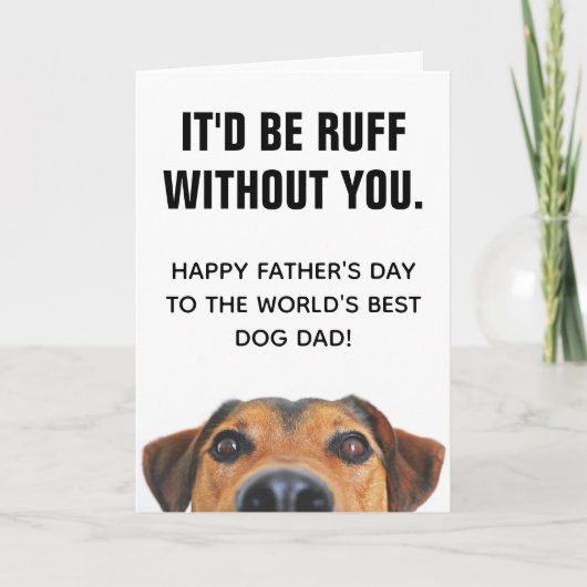 Dog Dad Vaderdag Card Kaart (Voorkant)