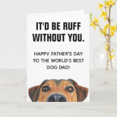 Dog Dad Vaderdag Card Kaart (Gele Bloem)