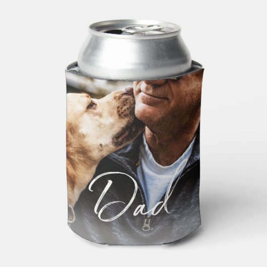 Dog Dad Vaderdag Foto Blikjeskoeler (Blikje Voorkant)