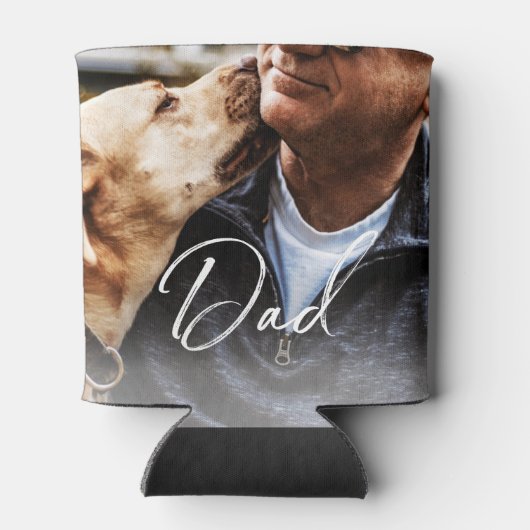 Dog Dad Vaderdag Foto Blikjeskoeler (Achterkant)