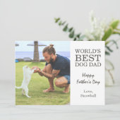 Dog Dad | Vaderdag-foto Kaart (Staand voorkant)