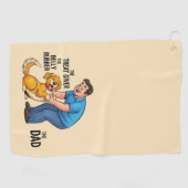 Dog Dad Vaderdag Golfhanddoek (Horizontaal)