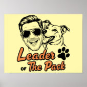 Dog Dad Vaderdag Poster - De leider van de roedel (Voorkant)