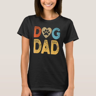 Dog Dad Vaderdag Retro  Dog Dad T-shirt