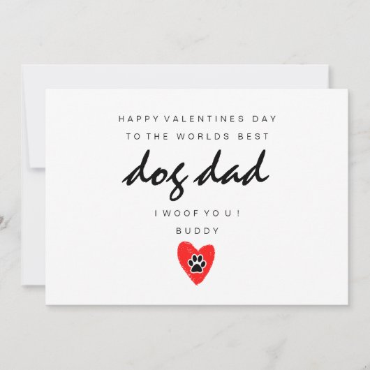 Dog Dad Valentines Card (Voorkant)