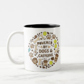 Dog Dad Vibes Mug – Funny Cool Pup in Sunglasses Tweekleurige Koffiemok (Links)