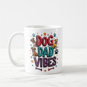 Dog Dad Vibes - Retro Groovy jaren '70 Koffiemok