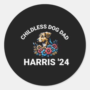 Dog Dad voor Kamala Harris 2024 1 Ronde Sticker