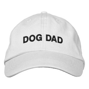 Dog Dad White black custom text minimalistisch mod Geborduurde Pet