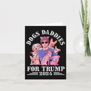 Dog Daddies voor Trump 2024 Kinderloze Dog Lady Vo Kaart
