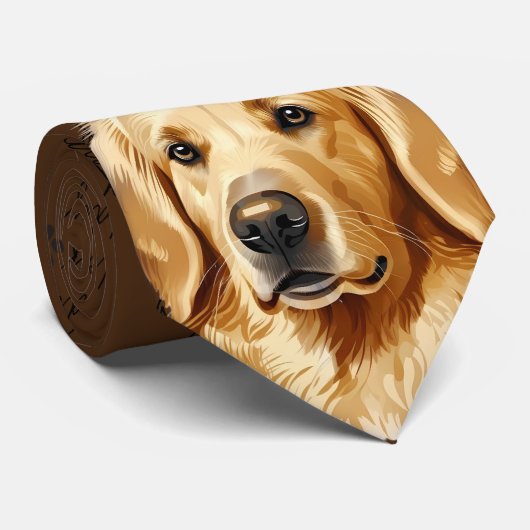 Dog Daddy Golden Retriever Labrador Stropdas (Opgerold)