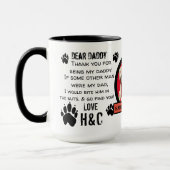 DOG DADDY VAN DE KLANT. DEAR DAD pET COFFEE Mok (Links)