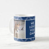 Dog Dads We/I Love You Custom Photo Blue Mok (Voorkant links)