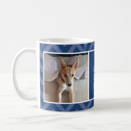 Dog Dads We/I Love You Custom Photo Blue Mok (Links)