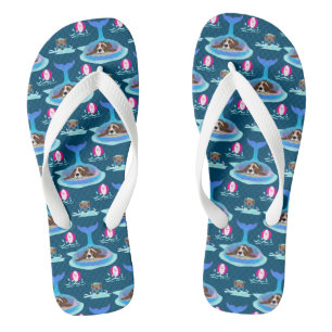 Dog dagen van de zomer teenslippers