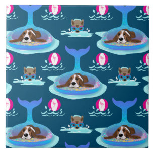 Dog dagen van de zomer tegeltje