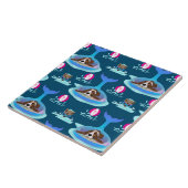 Dog dagen van de zomer tegeltje (Zijkant)