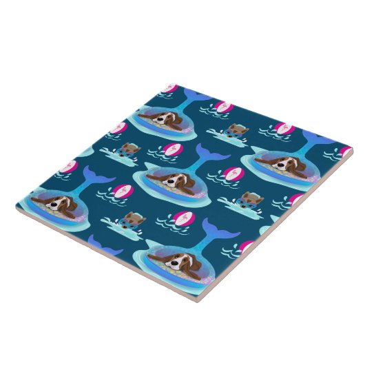 Dog dagen van de zomer tegeltje (Zijkant)