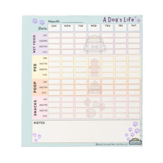Dog Daily Tracker Notitieblok 40 pagina's Zondag S