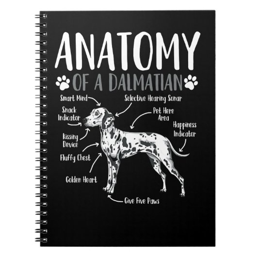 Dog Dalmatian Anatomy 59 Hondenliefhebber Notitieboek (Voorkant)