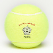Dog Dalmatian Pet Speelgoed Cute Kerstmis Tennisballen (Achterkant)