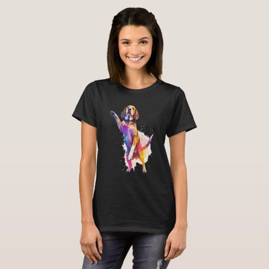 Dog Dance Competition  Dancing Beagle Dog T-shirt (Voorkant volledig)