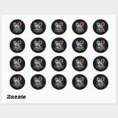 Dog Dancing Disco Solar Eclipse Ronde Sticker (Vel)