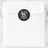 Dog Dancing Disco Solar Eclipse Ronde Sticker (Tas)