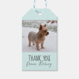Dog dank u cadeau foto Labels Cadeaulabel
