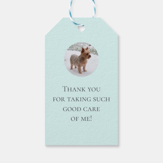Dog dank u cadeau foto Labels Cadeaulabel (Achterkant)