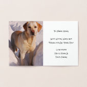 Dog Dank u - voeg de Foto van Pup binnen - Douane Folie Kaarten (Binnen)