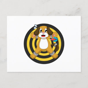 Dog Darts Dart Dartboard Briefkaart