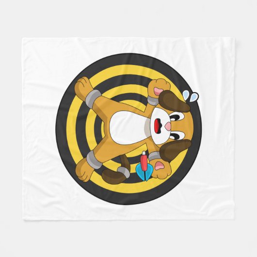 Dog Darts Dart Dartboard Fleece Deken (Voorkant (Horizontaal))