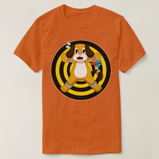 Dog Darts Dart Dartboard T-shirt (Design voorkant)