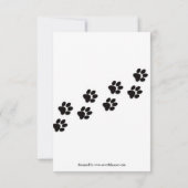 Dog Dashing door sneeuw - 3 x 5 kerstkaart Kaart (Achterkant)