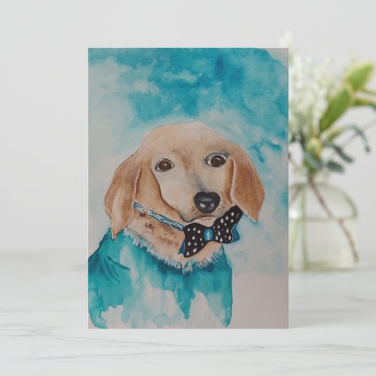 Dog Day Blues Bedankkaart (Staand voorkant)