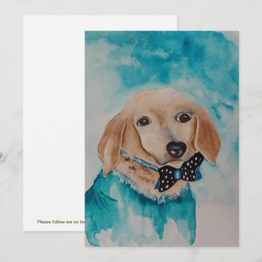 Dog Day Blues Bedankkaart (Voorkant / Achterkant)