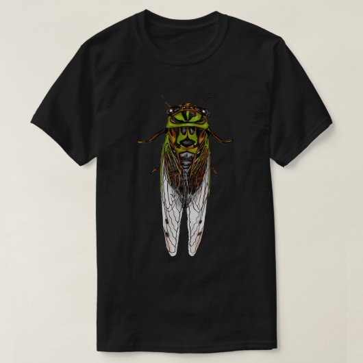 Dog Day Cicada Insect Natuur Illustratie 2 T-shirt (Design voorkant)